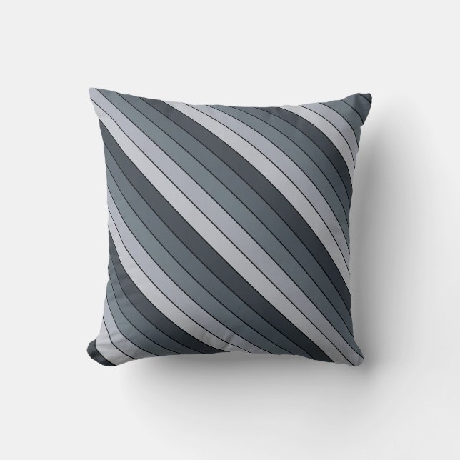 Coussin Trendy Modern Space Gris Stripes (Recto)