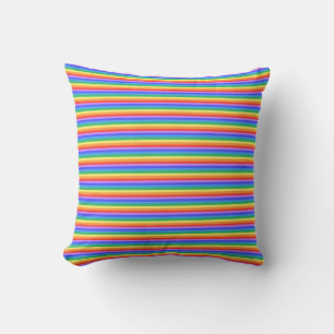 Coussin Trendy Multicolored Rainbow Stripes