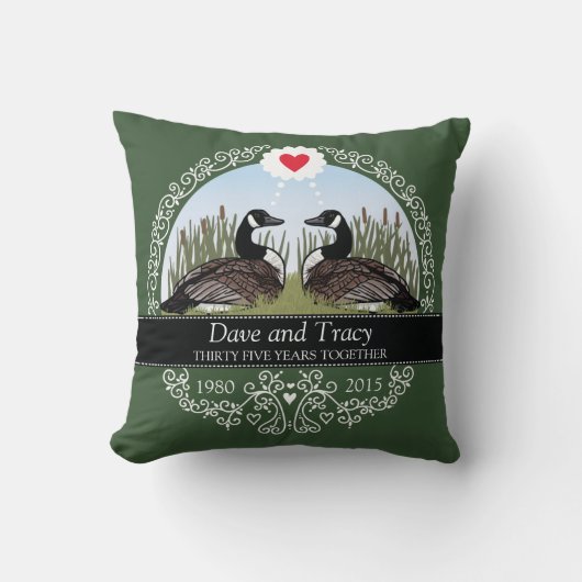 Coussin Trente-cinquième anniversaire de mariage (Recto)
