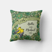 Coussin Trente-cinquième anniversaire personnalisé, (Verso)