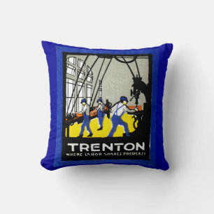 Coussin Trenton Vintage New Jersey 1915