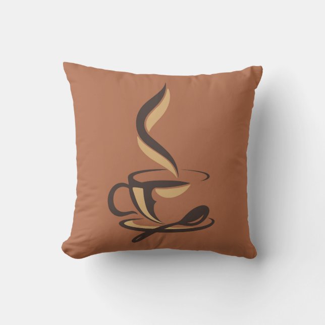 Coussin Très Cool et Mignon Café ou Java (Recto)