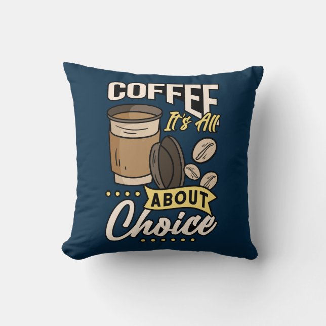 Coussin Très Cool et Mignon Café ou Java (Recto)