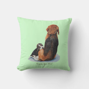 Coussin très mignon chiot beagle bouddin maman chien