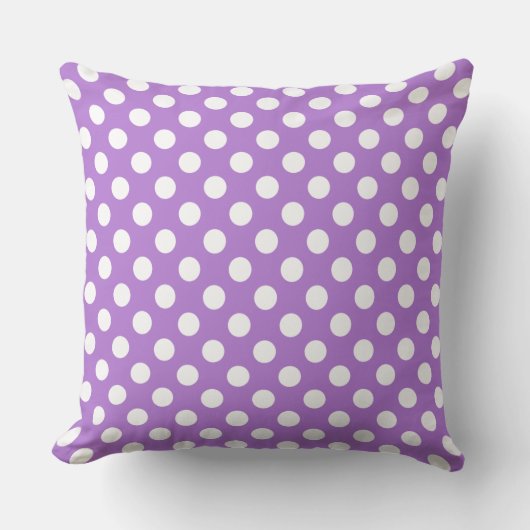 Coussin Très mignon motif pois lavande (Recto)