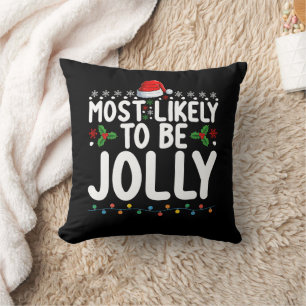 Coussin Très Probable D'Être Jolly Fête De Noël De Famille