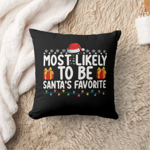 Coussin Très Probable D'Être Père Noël Favorite Noël