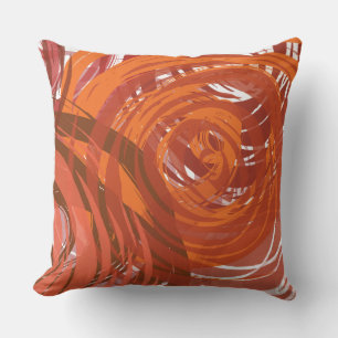 Coussin Trés Rouge Brown SPIRAL DESIGN Retro Jeu d'oreille