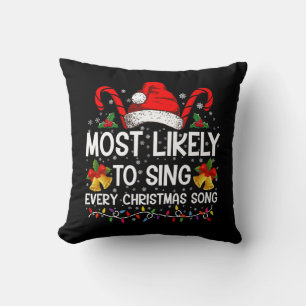 Coussin Très susceptible de chanter chaque chanson de Noël
