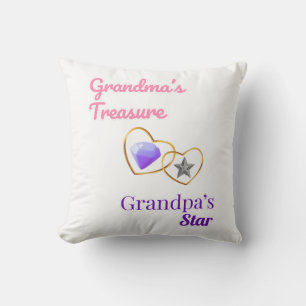 Coussin Trésor de grand-mère, étoile de grand-père