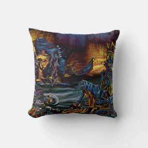 Coussin Trésor de squelette de pirate sous la mer bande de
