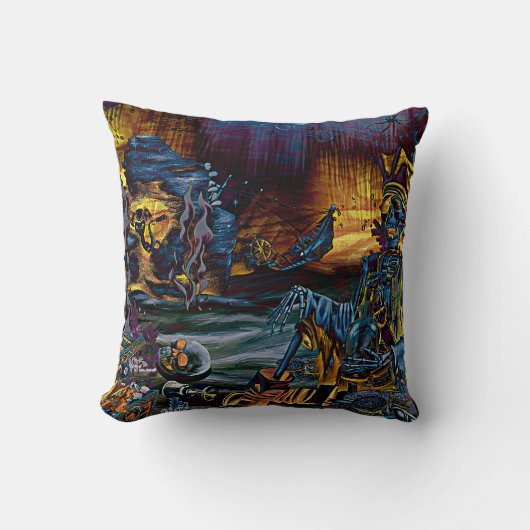 Coussin Trésor de squelette de pirate sous la mer bande de (Recto)