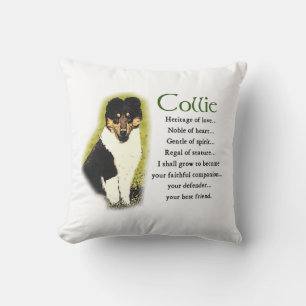 Coussin Tri Color Rough Collie Puppy