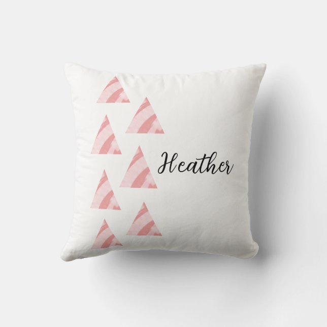 Coussin Triangels Géométriques Et Nom (Verso)
