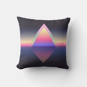 Coussin Triangle brillant. Concept Ethereum. abs futuriste