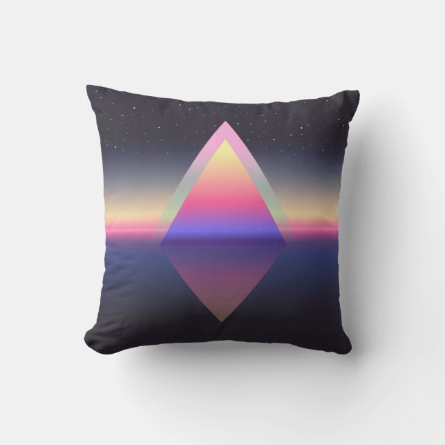 Coussin Triangle brillant. Concept Ethereum. abs futuriste (Recto)