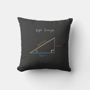 Coussin Triangle droit de Sine Cosine Tangente Triangle dr