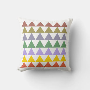: Coussin triangle géométrique coloré