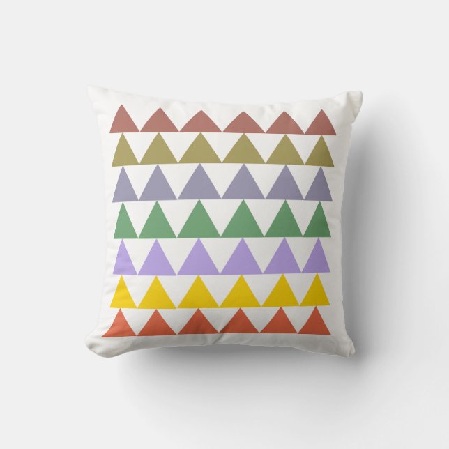 : Coussin triangle géométrique coloré (Recto)