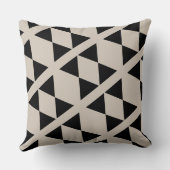 Coussin Triangle géométrique noir et ivoire Cuisine modern (Verso)