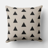 Coussin Triangle géométrique noir et ivoire Cuisine modern (Verso)