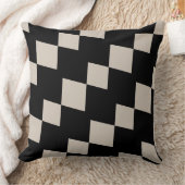 Coussin Triangle géométrique noir et ivoire Cuisine modern (Couverture)
