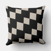 Coussin Triangle géométrique noir et ivoire Cuisine modern (Verso)