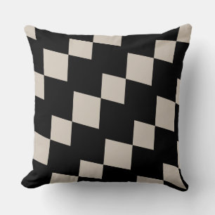 Coussin Triangle géométrique noir et ivoire Cuisine modern