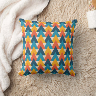 Coussin Triangle géométrique sans couture couleurs motif a