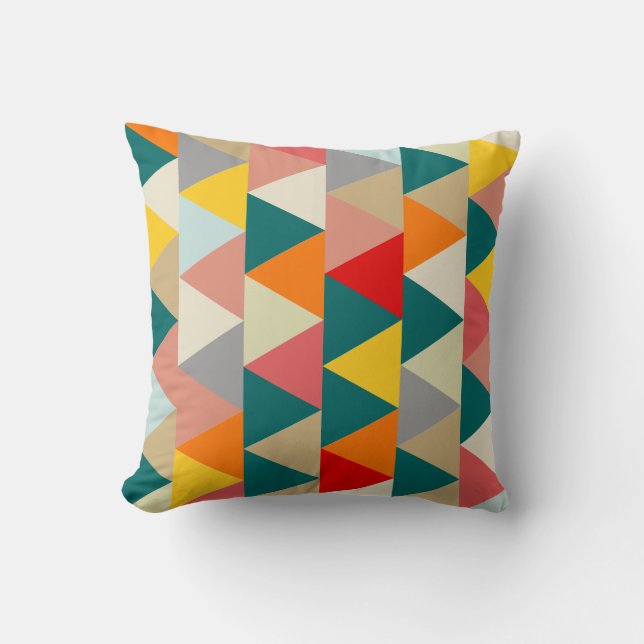 Coussin Triangle géométrique scandinave (Recto)