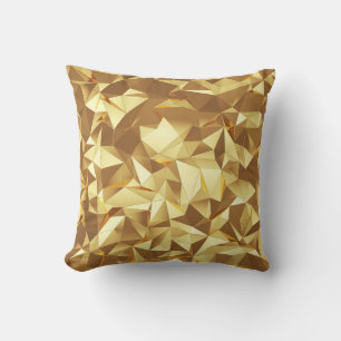 Coussin Triangle Or : Texture Arrière - plan Abstraite.