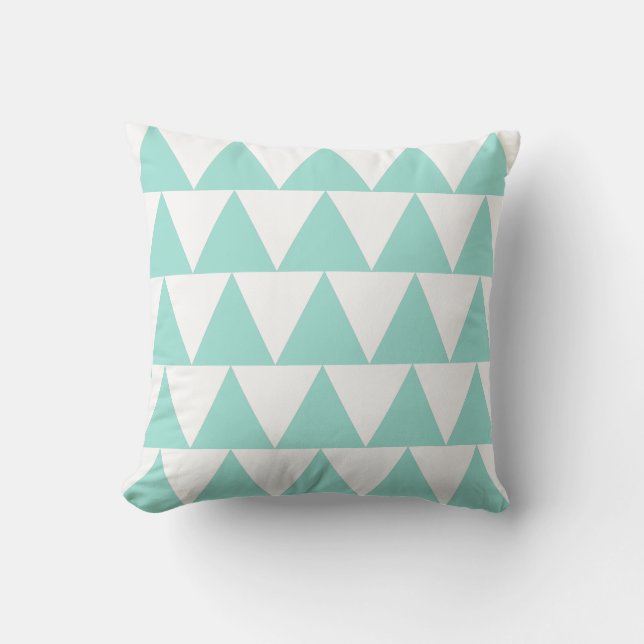 Coussin Triangles bleues (Recto)