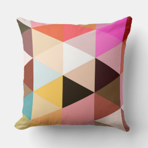 Coussin Triangles Colorés