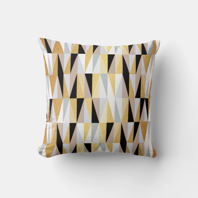 Coussin triangles de conception scandinave sans couture mo (Recto)