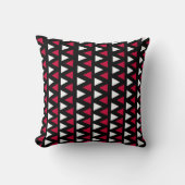 Coussin Triangles noir, rouge et blanc (Recto)