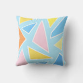 Coussin Triangles pastel sur bleu pâle (Verso)