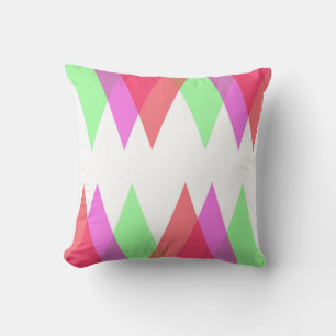 Coussin Triangles rouge et vert