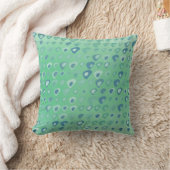 Coussin Triangles verts et sarcelles sur fond vert clair (Couverture)