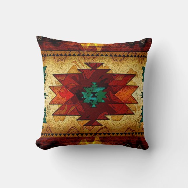 Coussin Tribal amérindien du sud-ouest (Recto)