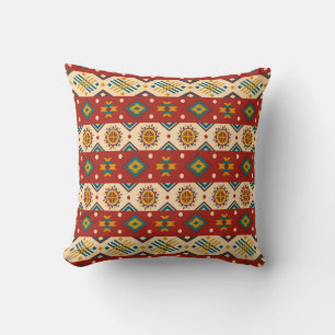 Coussin Tribal Aztèque Motif traditionnel Décor de la mais
