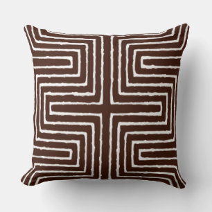Coussin Tribal Maze Boud Clod Motif Africain
