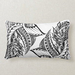 Coussin tribal polynésien de conception de