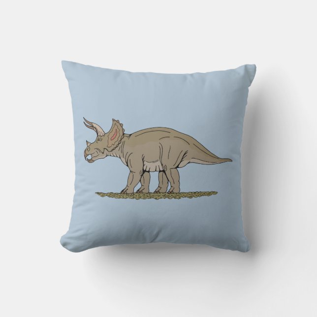 Coussin Tricératops de Dinosaure (Recto)
