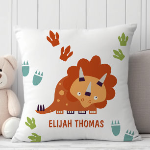 Coussin Triceratops Dinosaure Mignon Personnalisé