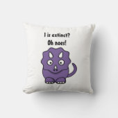 Coussin Tricératops mignon pourpre Cartoon avec Extinction (Recto)