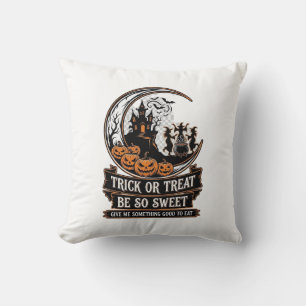 Coussin Trick Or Treat Be So Sweet Halloween Moon Sorcière