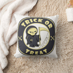 Coussin Trick ou traiter Halloween griffeur caractère