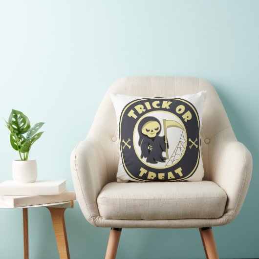 Coussin Trick ou traiter Halloween griffeur caractère (Chaise)