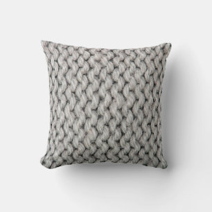 Coussin Tricot blanc texture laine fermer photo backgrou
