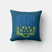 Coussin Trident de l'emblème ukrainien tryzub dispersant l (Recto)